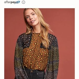 ISO: Anthropologie Eclectic Leopard Blouse